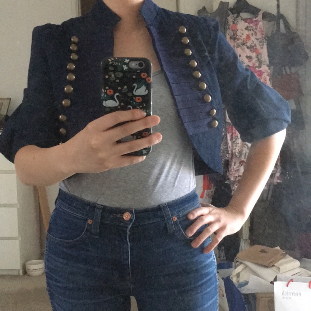 Cropped military inspired jacket by B.B. Dakota